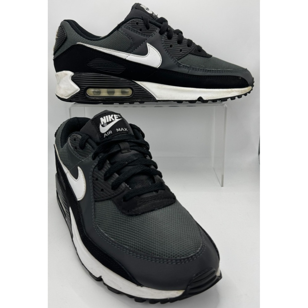 Nike Air Max 90 Mens Size 10.5 Used Very Good Condition Black White CN8490-002